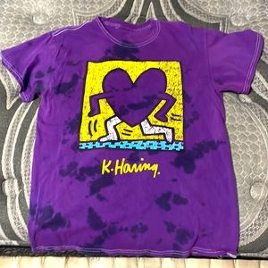 Purple tie dye T-shirt by Keith Hariny